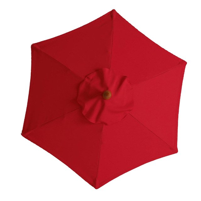 ziyahi Umbrella Canopy Polyester Without Stand Solid Color Replacement Rainproof Waterproof Cloth for Courtyard Garden Patio Yard Red