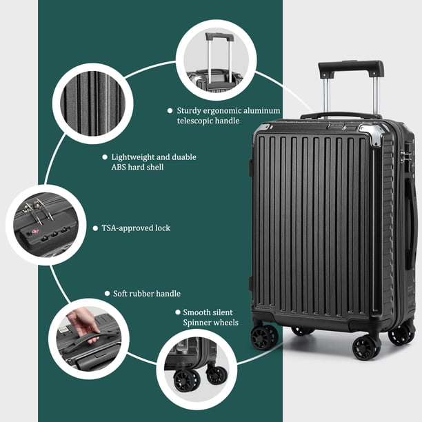 7-Piece Luggage Set with 7-in-1 toiletry bag Backpack & Duffel