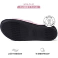 thumbnail image 3 of Roxoni Womens Soft Open Toe Slide Slippers, Indoor Outdoor Rubber Sole Pink, 3 of 5