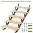 thumbnail image 2 of AKDSteel Heavy Duty Steel Stair Riser 2 Pack Metal Stringer For Outdoor Decks Corrosion Resistant Supports Up To 600lb Easy To Install For Exterior Stairs, 2 of 8