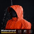 thumbnail image 4 of 33 000ft Men‘s Packable Rain Jacket Hooded Lightweight Waterproof Rain Shell Jacket Raincoat for Hiking Golf Cycling, 4 of 9
