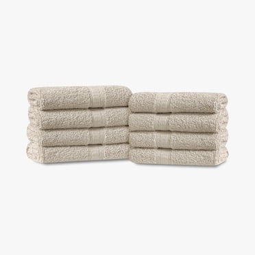 Lot de 8 gants de toilette Mainstays, 30,5 cm x 30,5 cm, 100 % coton, beige