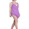 thumbnail image 2 of Robe de Soirée Club à Paillettes pour Femmes Bretelles Spaghetti Sans Manches Dos Nu avec Franges, 2 of 4