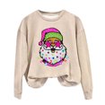 thumbnail image 2 of EGNMCR Sweat-Shirt de Noël Mode Décontractée pour Femmes Manches Longues Col Rond Imprimé Sweat-Shirt Blouse, 2 of 3