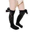 thumbnail image 2 of FOCUSNORM Baby Girls Knee High Socks Cable Knit Cotton Socks with Bow, 2 of 10
