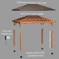 thumbnail image 3 of Backyard Discovery 16' x 12' Barrington Cedar Gazebo, 3 of 9