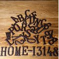 thumbnail image 4 of CAROOTU Metal Letters Numbers Cast Iron Decoration House Sign Doorplate DIY Cafe Wall, 4 of 7