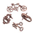 thumbnail image 3 of KAKOWELY Brain Teaser Puzzles 4Pcs Metal Brain Teaser Puzzles Intelligent Unlock Toy Educational Metal Interlock Toy4.33"X2.17"X0.12", 3 of 4