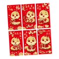 thumbnail image 1 of KLKCMS 6 Pieces Chinese New Year Red Envelopes Hong Bao for Party Favors Graduation F, 1 of 9
