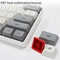 thumbnail image 4 of RisingPro 61 Key Compact Waterproof Mechanical Gaming Keyboard Wired USB Type C Wireless Bluetooth RGB LED Backlit Linear & Quiet White MX Gray, 4 of 10