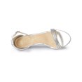 thumbnail image 4 of BLISSFUL STEP Women's Solid Color Open Toe Rhines Ankle Strap Stiletto Sandals Silver 7, 4 of 8