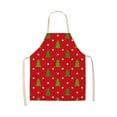 thumbnail image 2 of Vaidha Christmas Classic Holiday Linen Apron, 2 of 6
