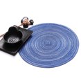 thumbnail image 3 of Matoen12 Heat Resistant Table Place Mats, Mesh Cup Bowl Mat Absorbent Place Mat, Solid Color Home Decor Quick Drying Woven Placemats for Dining Coffee Table, 1PC, 14.2"x14.2", Blue, Round, 3 of 5