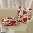 thumbnail image 4 of Housses de Coussin de la Saint-Valentin 18x18, Ensemble de 2, Décor Géométrique de Cœurs d'Amour Rouges, Coussins Décoratifs de la Saint-Valentin, Taie d'Oreiller Rouge Décorative pour la Fête des Mères, Taie de Coussin d'Extérieur pour Sofa et Canapé, 4 of 6