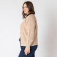 thumbnail image 2 of Devoted Women's Plus Size long sleeve knit cardigan with button-up front, 2 of 4