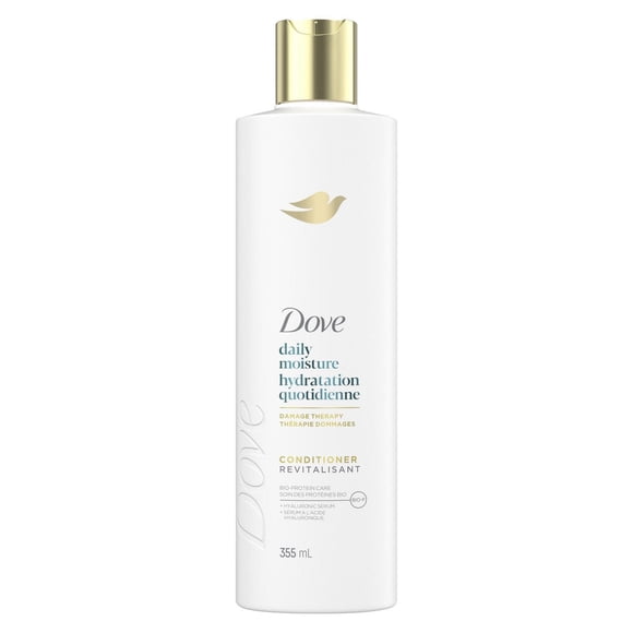 Dove Revitalisant Hydratation Quotidienne Soin des Protéines Bio + Sérum à l'Acide Hyaluronique, 355 ml