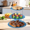 thumbnail image 2 of Baking Trays & Trays Party Tray 3 Tier Elegant Serving Tray With Minimal Storage Foldable Design For Sandwiches Cakes Cheese Meat, 2 of 8