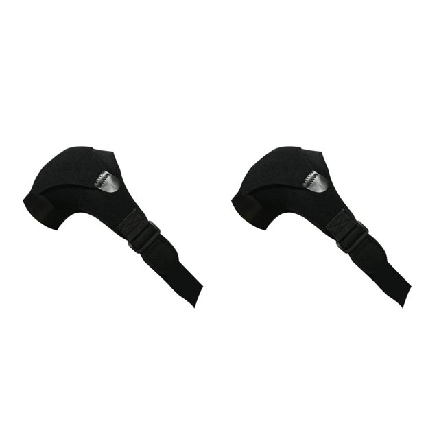 Wweixi Protège-Épaules Compression Universel Noir 2Ensemble