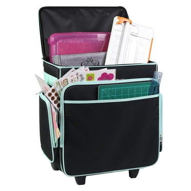 Everything Mary Craft Trolley Bag - Black/Mint EVM12855-1, Black, Modern