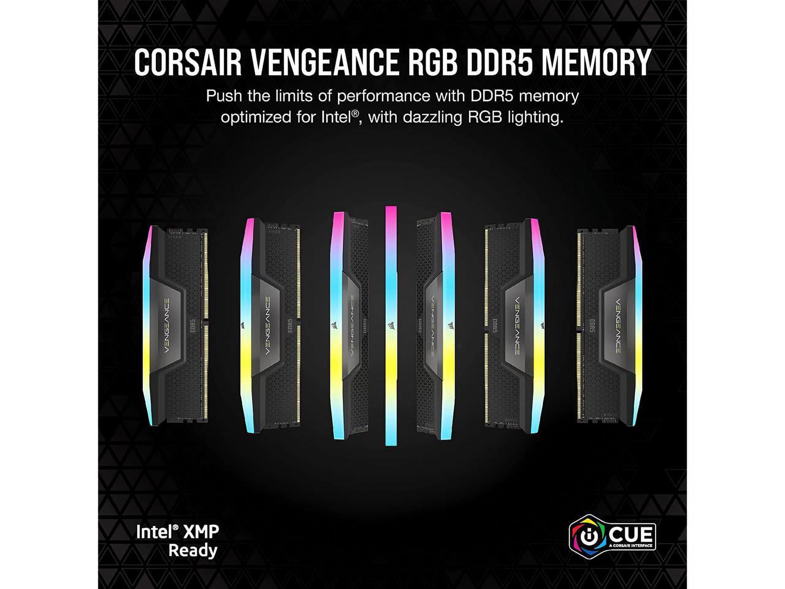 CORSAIR Vengeance RGB 32GB (2 x 16GB) 288-Pin PC RAM DDR5 6000