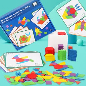 EGNMCR Décor intérieur, Décor de chambre, décor mural 155 Pièces de l'éducation de la petite enfance Forme Matching Couleur Puzzle en bois puzzle