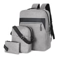 thumbnail image 1 of Fashion Three-piece Backpack Backpack Male Business Usb Charging Laptop Bag High-capacity Students Bag, 1 of 8
