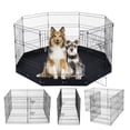 thumbnail image 1 of Dog Playpen 8 Panels Foldable Metal Dog Exercise Pen with Bottom Pad 30"H, 1 of 9