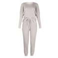 thumbnail image 4 of Innerwin Loungwear Elastic Waist Ladies Nightwear Sleep Drawstring With Pockets Sleepwear Gray XL, 4 of 6