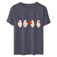 thumbnail image 4 of Cadeaux de la Saint-Valentin T-shirt Décontracté à Manches Courtes et Col Rond pour Femmes avec Imprimé Arbre de Noël, 4 of 6