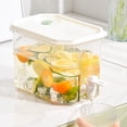 thumbnail image 1 of Distributeur de Boissons Réfrigéré avec Robinet - Récipient de Stockage de Boissons Étanche, Carafe Transparente pour Jus et, Blanc, JKODE, 1 of 8