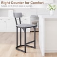thumbnail image 3 of BeesClover Set of 2 Counter Height Bar Stools with Ergonomic Back Support, Stable Metal Frame & Velvet Upholstery for Kitchen Island & Home Bar, 3 of 7