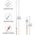 thumbnail image 2 of 8-Pack telescopic forks for Marshmallows & Hot Dogs, 32" Extendable Steel Campfire Accessories for Outdoor Fireplace & Fire Pit Fun Colorful Campfire Roasting Sticks, 2 of 8
