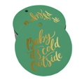 thumbnail image 1 of Inkdotpot Baby It's Cold Outside Baby Shower Bottle Tag Real Gold Foil Favor Hang Tags Pack Of 100, 1 of 6