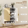 thumbnail image 4 of HOMCOM Armoire à Chaussures Étroite pour Entrée Armoire de Rangement pour Chaussures Naturel, 4 of 10