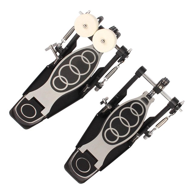 bedienty Dual Pedal Two Chain Drive Bass Drum Pedal Secure Stability Non Slip For Enhanced Control Double Bass Drum