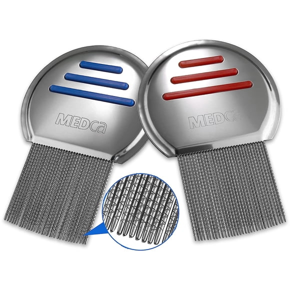 MEDca Lice Comb - (Pack of 24) Head Lice Treatment, Stainless Steel Louse, One Size