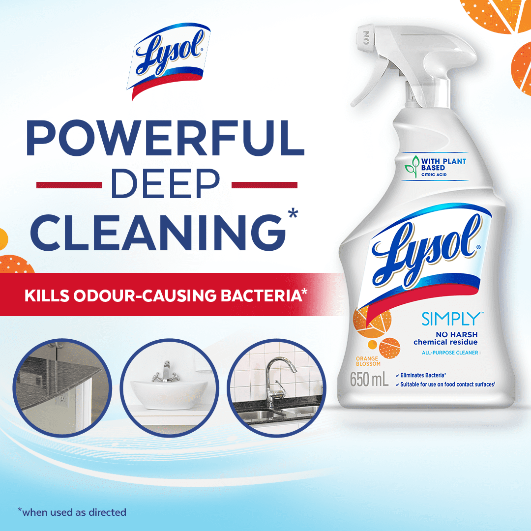 Nettoyant tout usage Lysol Simply ™, fleur d'oranger, 650 ml