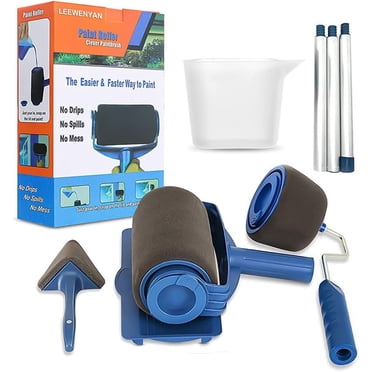 Superior High Quality Multi-Function Paint Roller Set, Professional Results with Stainless Steel Pole for Any Surface