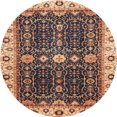thumbnail image 1 of Ahgly Company Tapis d'Intérieur Ronds Abstraits Rouge Brun à Motifs Géométriques, 4 Pieds Rond, 1 of 6