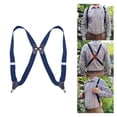 thumbnail image 2 of pitrice Bretelles Hommes Femmes en Forme de Y Bretelles Élastiques Réglables Ceinture Arrière Robuste Bleu Foncé, 2 of 9