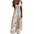 thumbnail image 2 of Fankiway Robe d'Été en Dentelle à Bretelles pour Femme, Col en V, Imprimé Mode, Coupe Ample, Robe à Bretelles Col en V, Robes de Plage pour Femmes, Grande Taille, Robes pour Femmes, 2 of 6
