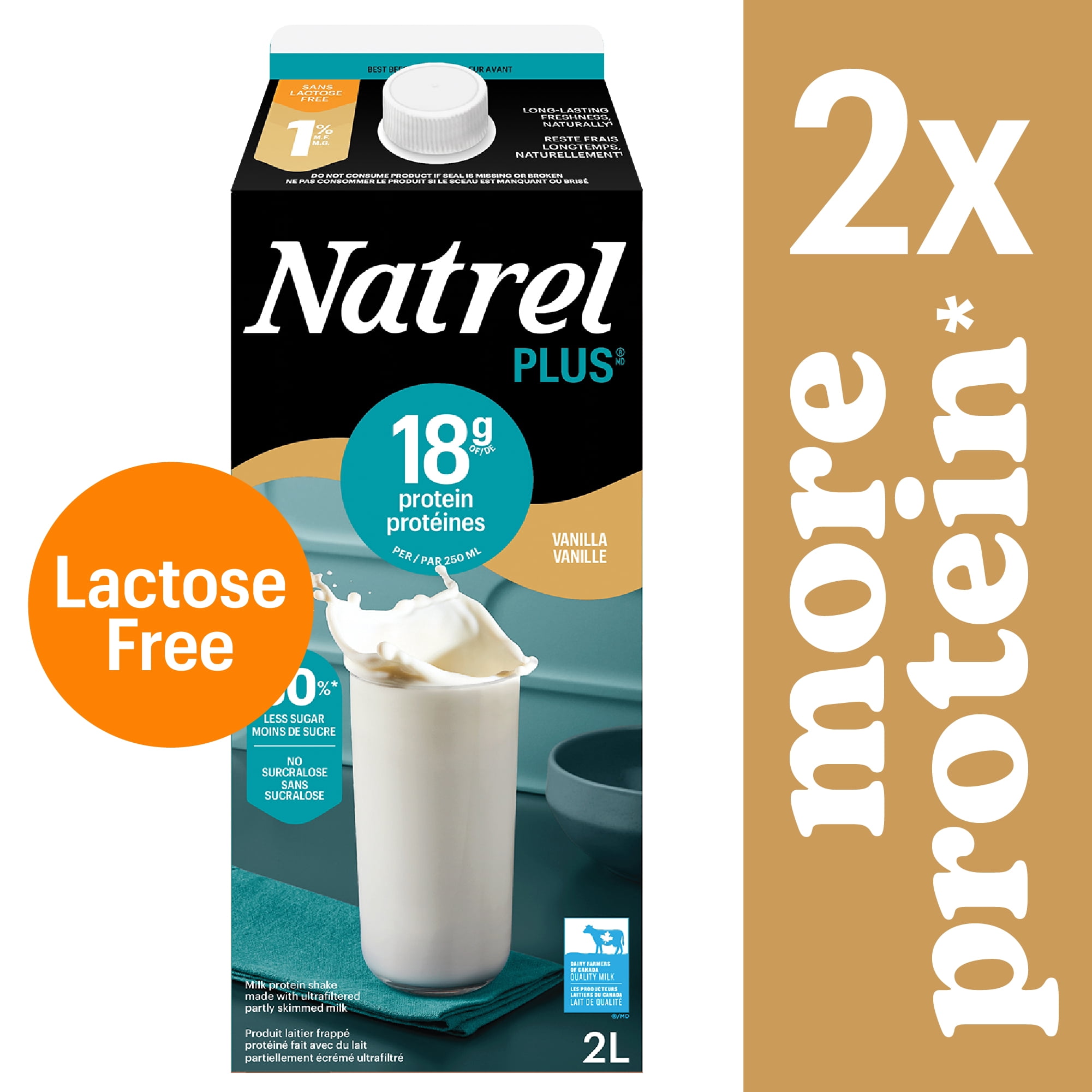 Natrel Plus Vanilla Protein Milk 2L