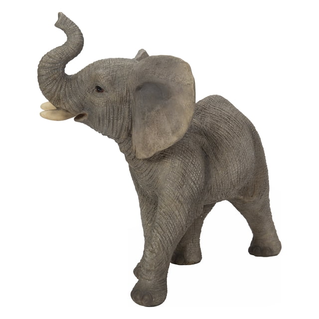 Garden Decor Animal Statue Elephant W/Trunk Up Statue