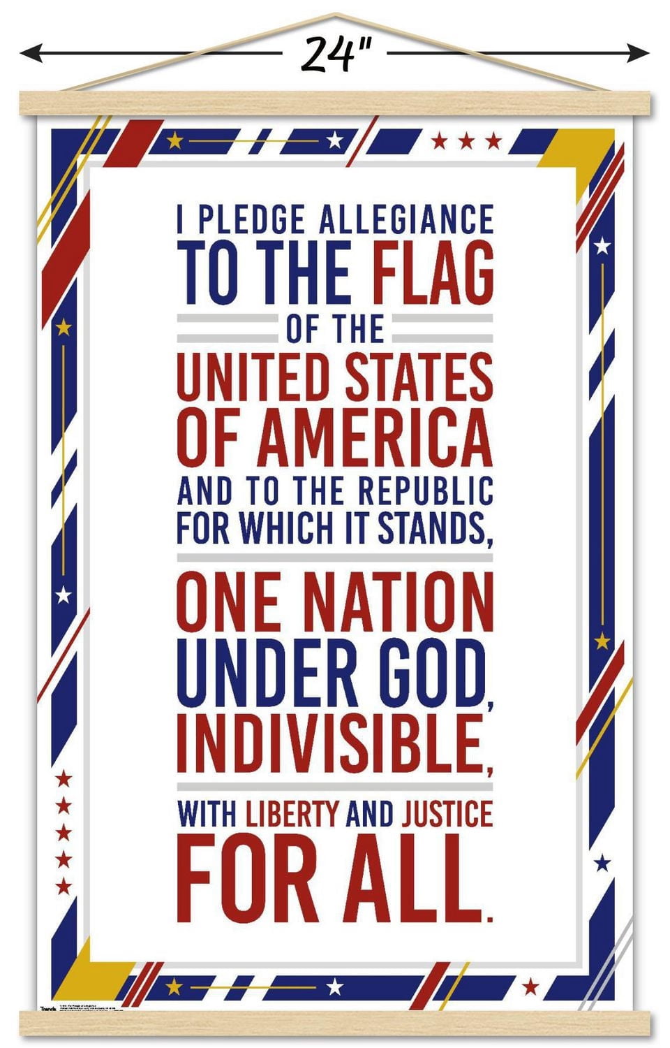 The United States Of America - Pledge Allegiance Wall Poster, 22.375" x 34"