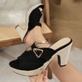 thumbnail image 2 of Compensés Tauxra pour Femmes, Sandales Espadrilles avec Semelle Intérieure Coussinée, Mules à Enfiler à Bout Ouvert avec Bride Ajustable pour Tenue Décontractée, 2 of 8