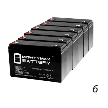 Batterie de Remplacement 6V 12AH F2 pour Tripp-Lite LCR6V10BPI - Lot de 6