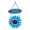 thumbnail image 2 of GROWTH TANK Hanging Flower Welcome Sign for Front Door Plaque Garden Holiday Decorative Blue, 2 of 9