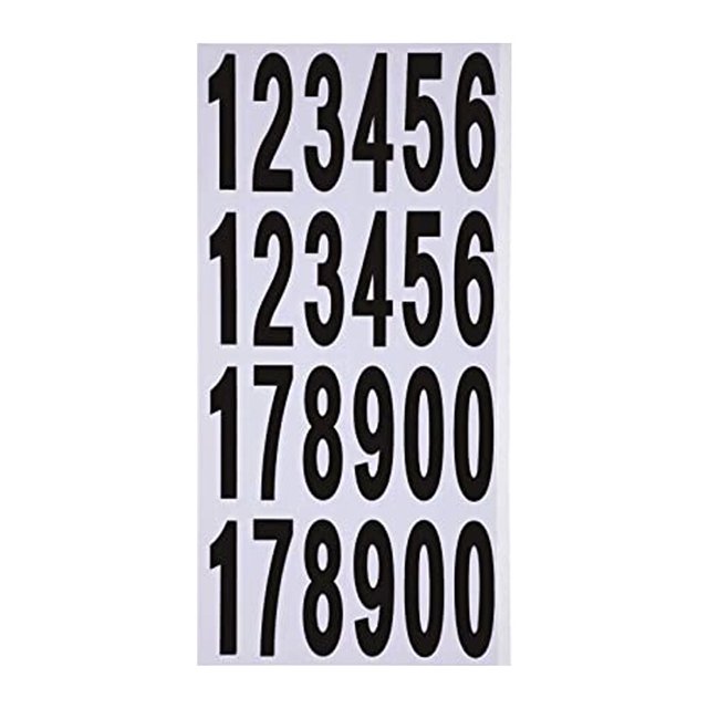 10 Pieces Numbers Stickers Long-term Use Paste for Photo Album Premium Material Handmade for Envelopes Home Office Vinyl Decals 7.6*2.5cm