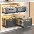 thumbnail image 5 of 1pc/2pcs Pull Out Cabinet Organizer Expandable Slide Out Kitchen Drawers with Adhesive Film Under Sink Cabinet Storage Shelf Storage Basket, 5 of 5