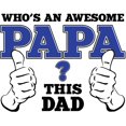 thumbnail image 2 of Mens "Who's An Awesome Papa" Short-Sleeve T-Shirts - Black - 2X-Large, 2 of 2